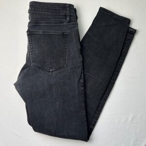 LOFT Curvy Skinny Low Rise Jeans Charcoal Black Women's Size 27/4  Y2K Stretch